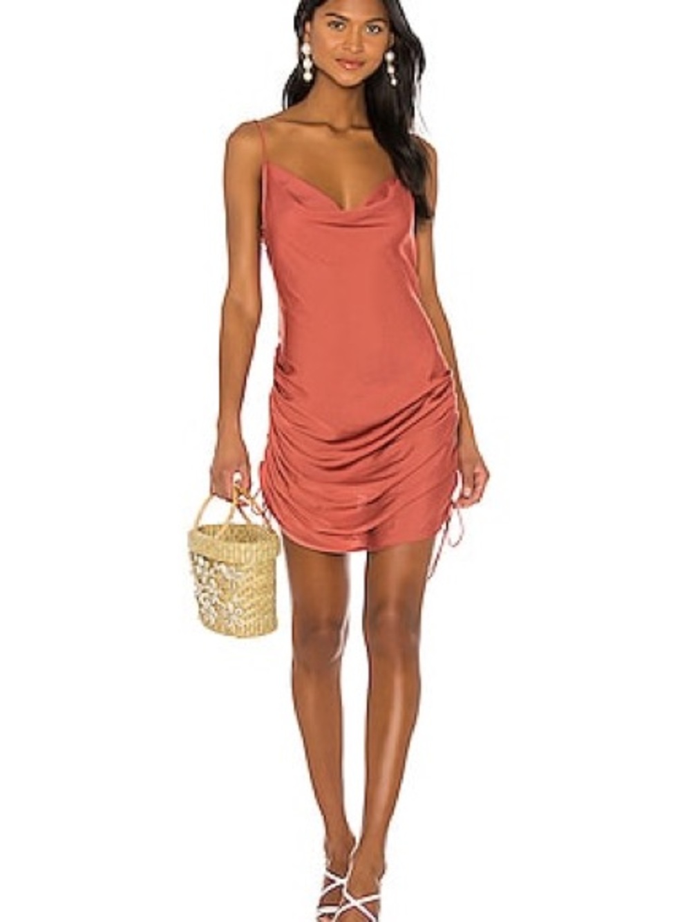 Free People Day To Night Slip Dress Intimately FP Ruched Feminine Flirty Medium